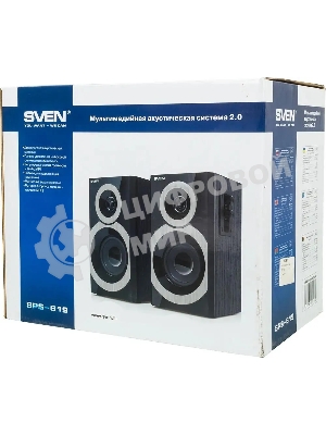 Акустическая система Sven SPS-619 2.0 черный 20Вт