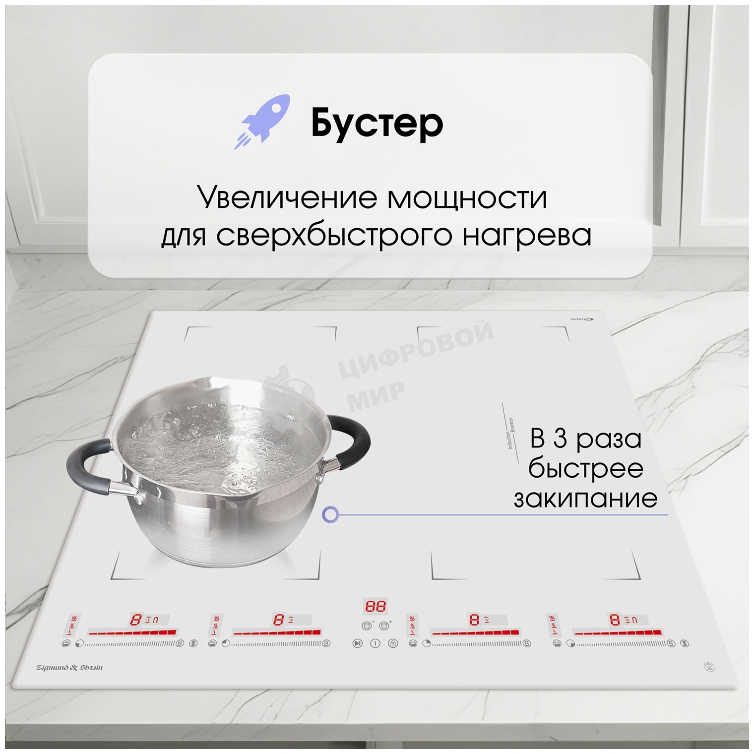 Индукционная варочная панель Zigmund & Shtain CI 29.6 W белый