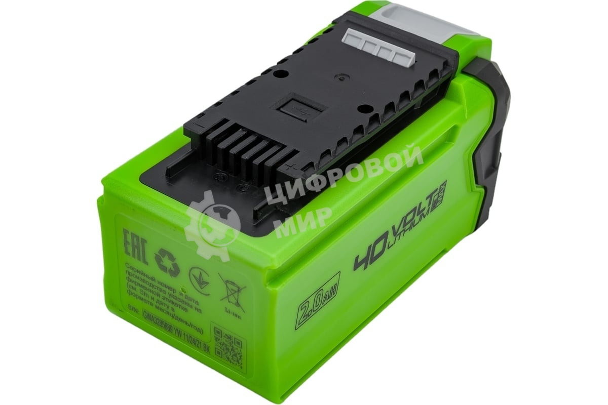 Аккумулятор с USB разъемом GreenWorks G40USB2 для техники 40V, 2 А.ч