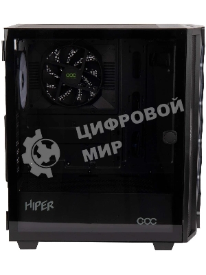Компьютерный корпус Hiper DCB черный без БП ATX 1x120mm 1x140mm 1xUSB2.0 1xUSB3.0 audio bott PSU