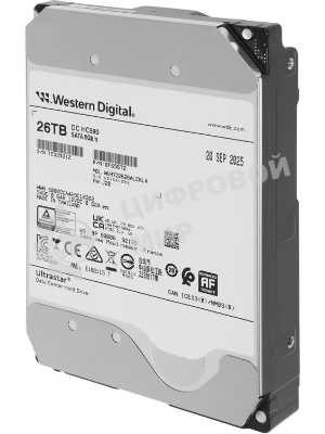 Жесткий диск серверный WD Ultrastar DC HC590 26TB WUH722626ALE6L4 (SATA 3.5