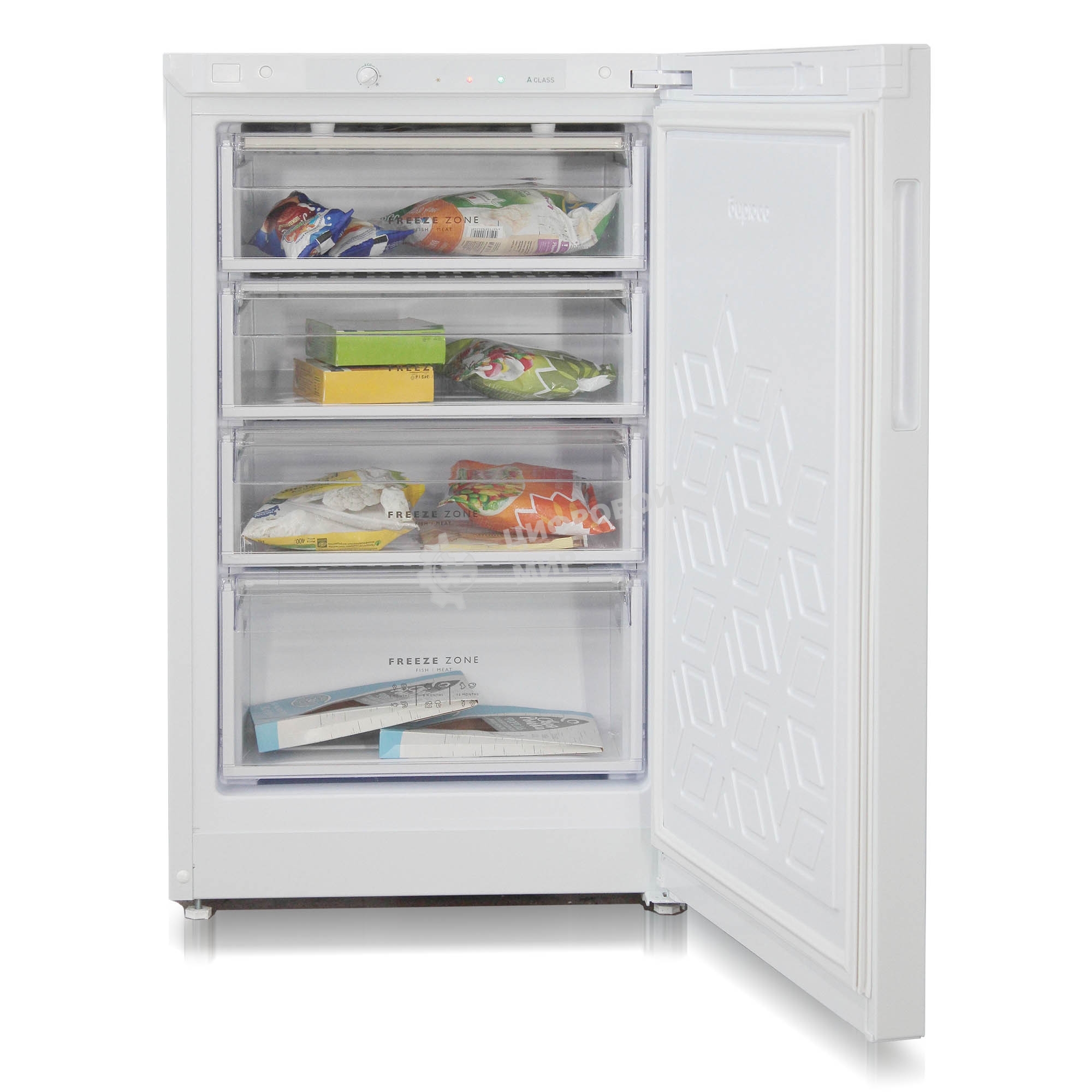 Морозильная камера Бирюса Б-6048 белый, 135л, 4 ящика