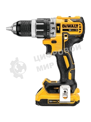 Дрель-шуруповерт аккумуляторная DeWalt DCD796D2-QW, 18В, 2 АКБ, Ударная, Кейс