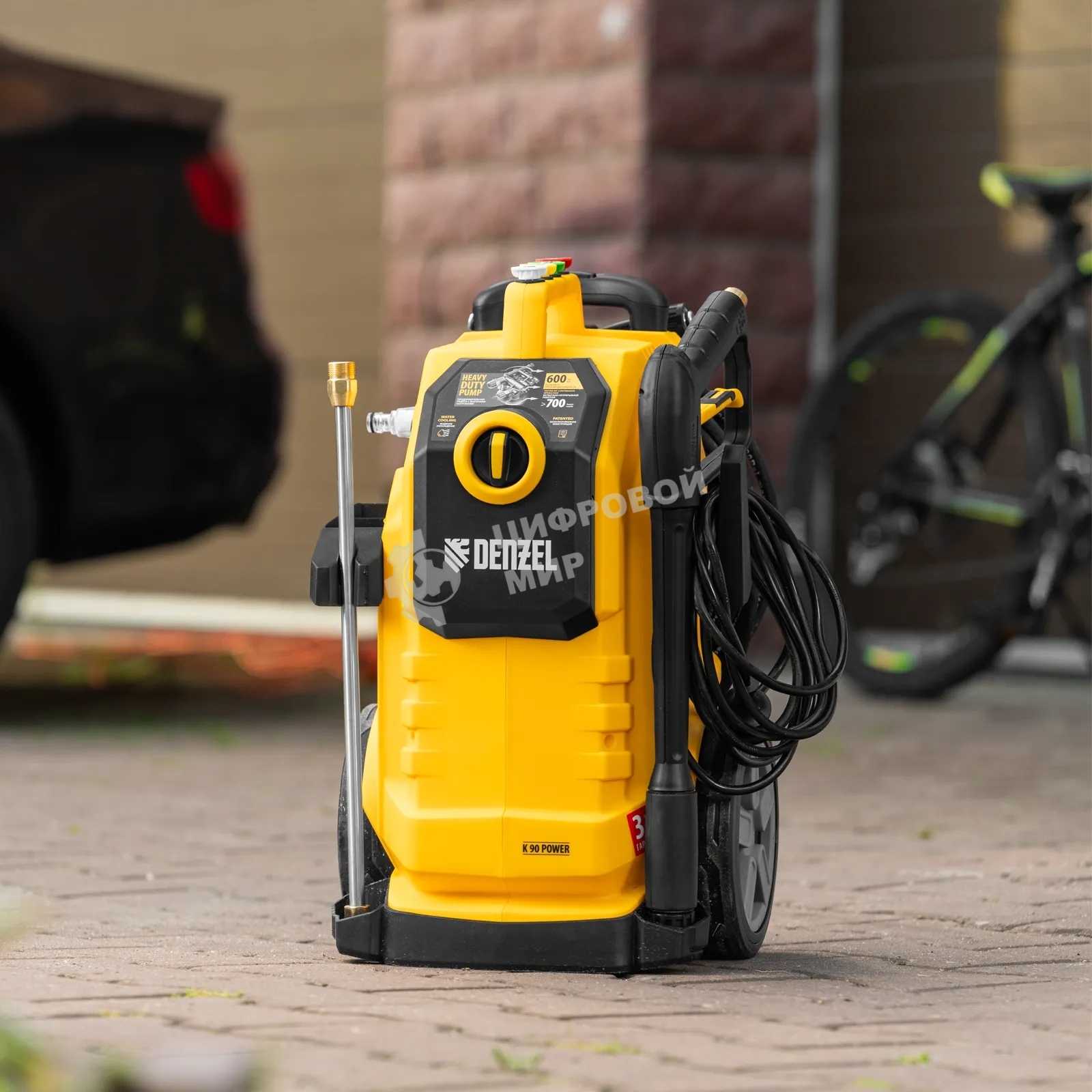 Моечная машина высокого давления Denzel K 50 Power, 2100 Вт, 150 бар, 600 л/ч, асинх. двиг.