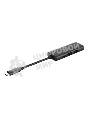 Разветвитель USB-C A4Tech DST-40C 2порт. серый