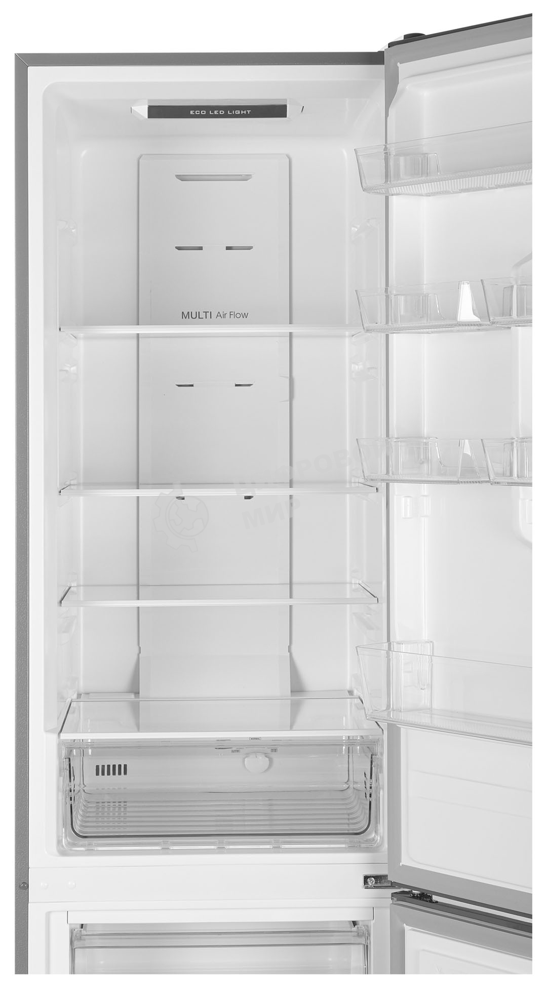 Холодильник Hyundai CC3595FIX нержавеющая сталь двухкамерный 245/115л морозилка снизу