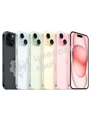 Смартфон Apple iPhone 15, 6/256Gb, голубой
