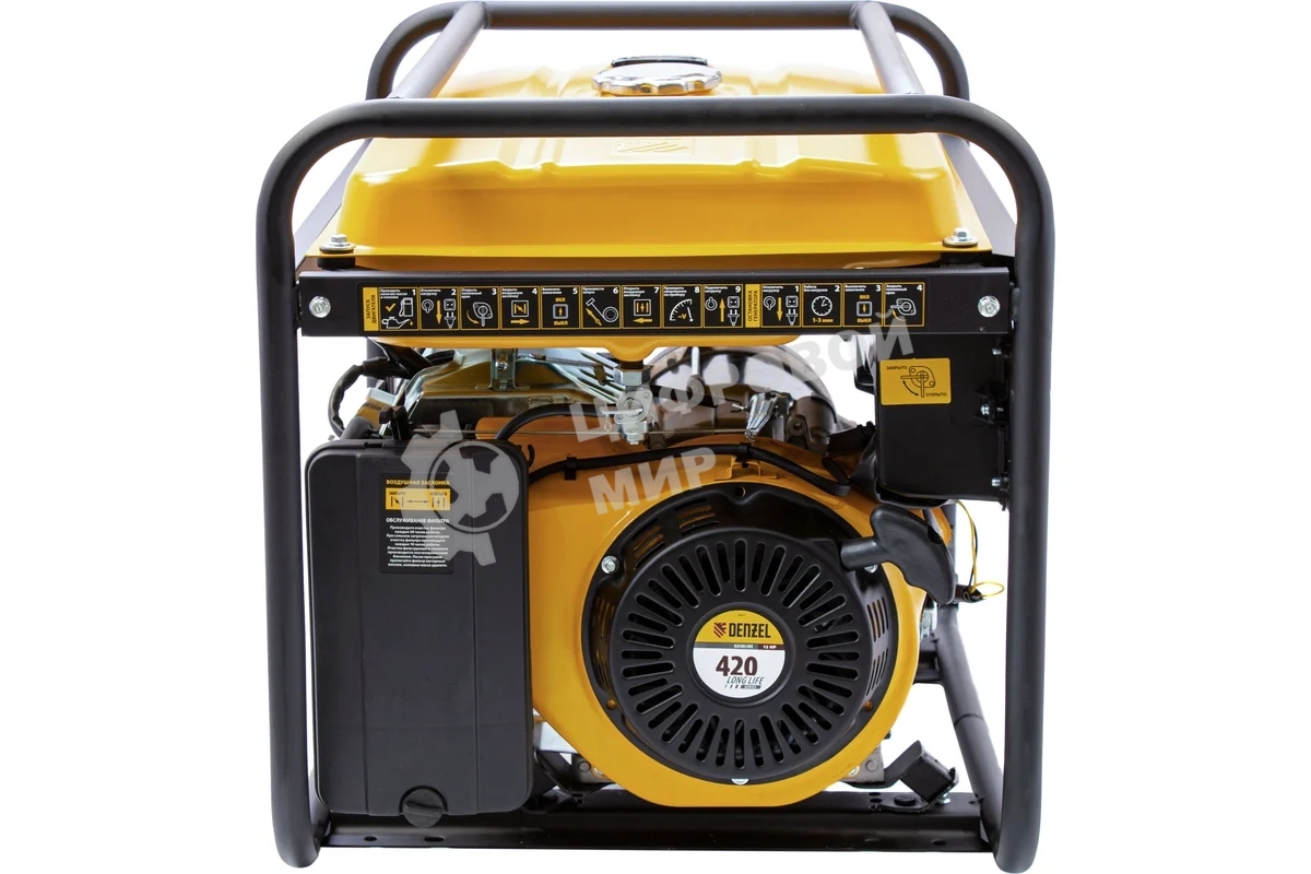 Электрогенератор бензиновый Denzel GE 6900, 5.5 кВт, 97 дБ, 77 кг