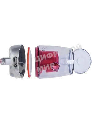 Пылесос Hyundai HYV-C4570 серебристый/красный, 380/2400 Вт, уборка сухая, пылесборник контейнер 5 л