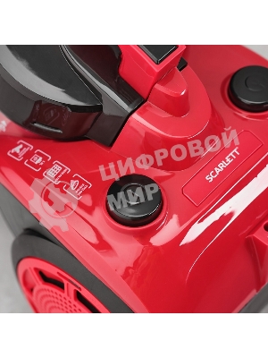 Пылесос Scarlett SC-VC80C11 красный/черный, 320/1500 Вт, уборка сухая, пылесборник контейнер 1.5 л