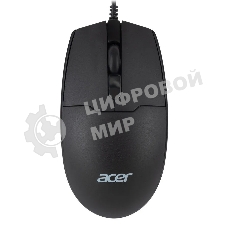 Мышь проводная Acer OMW126 черный, 1200 dpi, USB, кнопки - 3