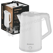 Чайник электрический Eurostek EEK-3028, 2 л, белый технология двухслойного корпуса COOL TOUCH