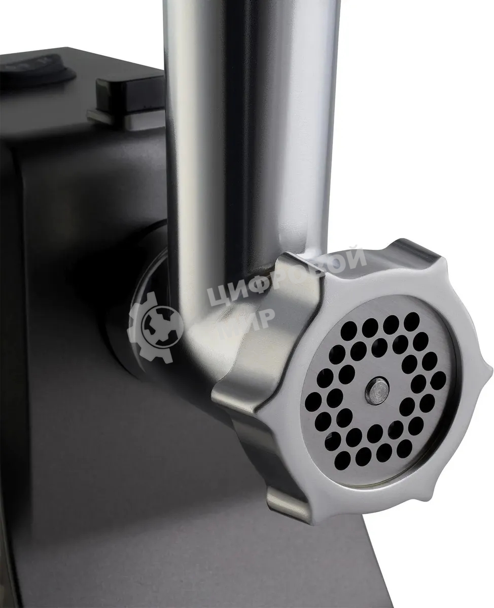 Мясорубка электрическая Hyundai HY-MG2114 графит/серебристый, 1800 Вт, 2.2 кг/мин, реверс, защита от перегрузки, насадки - 4