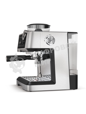 Кофеварка рожковая BQ CM5002 серебристый/черный, исп. кофе - зерновой/молотый, 2,8 л, 2400 Вт, 19 бар