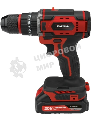 Дрель-шуруповерт Starwind CD20-2.0/2.0hS1 40Вт аккум. патрон:быстрозажимной (кейс в комплекте)
