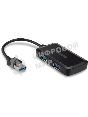 USB-концентратор Buro BU-HUB4-U3.0-S, USB 3.0, USB 4 порта, USB