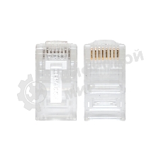 Коннектор RJ-45 TERACOM PRO неэкранированный 8P8C 30мкд Cat.5E универсальный (упак. 10 шт)