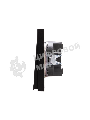 Выключатель Kranz STRONG 1 кл проходной (переключатель) с подсветкой 10А с/у антрацит