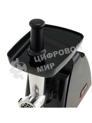 Мясорубка электрическая DELTA DL-6105M черный, 2000 Вт, 1.8 кг/мин, реверс, защита от перегрузки, насадки - 4