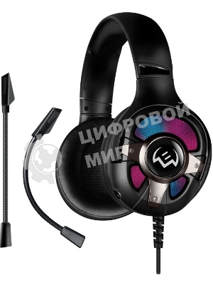 Гарнитура Sven AP-U1100MV чёрный, проводная, USB, подсветка