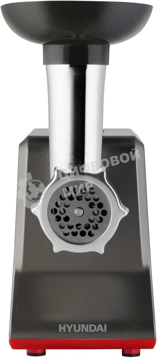 Мясорубка электрическая Hyundai HY-MG2114 графит/серебристый, 1800 Вт, 2.2 кг/мин, реверс, защита от перегрузки, насадки - 4