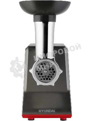 Мясорубка электрическая Hyundai HY-MG2114 графит/серебристый, 1800 Вт, 2.2 кг/мин, реверс, защита от перегрузки, насадки - 4