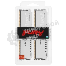 Оперативная память Kingston Fury Beast, DDR5, 64Gb (2x32 GB), 5600 MHz, CL36, DIMM, радиатор, белый