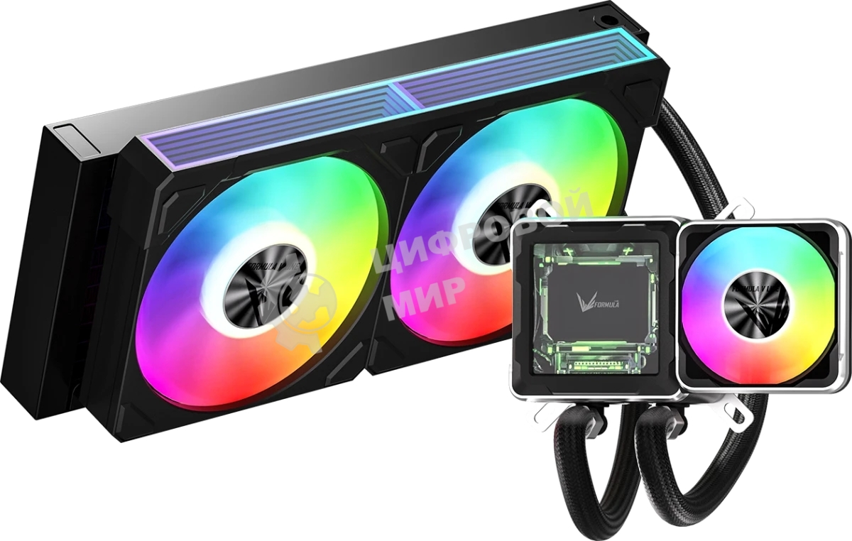 Система жидкостного охлаждения Formula V Line Cryo Wing Digi 240 BK, 240мм, LCD 2.73