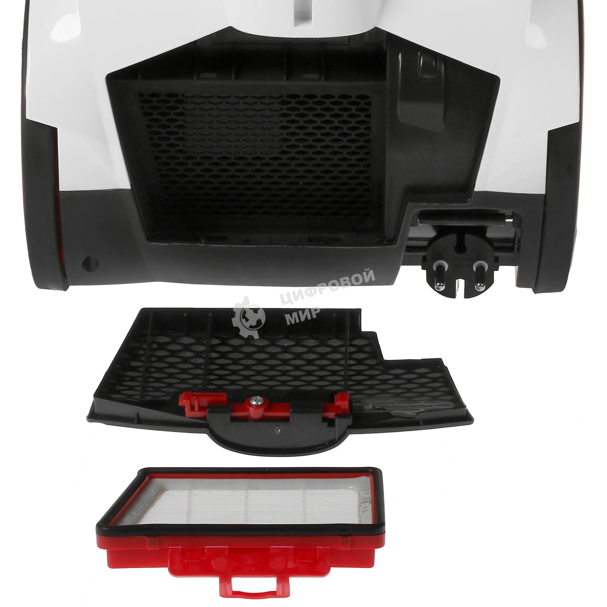 Пылесос Starwind SCV2082 белый/красный/черный, 350/2000 Вт, уборка сухая, пылесборник контейнер 3.5 л