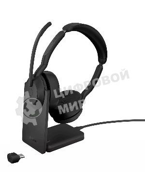 Гарнитура Jabra Evolve2 55 чёрный, беспроводная, Bluetooth, до 18 ч