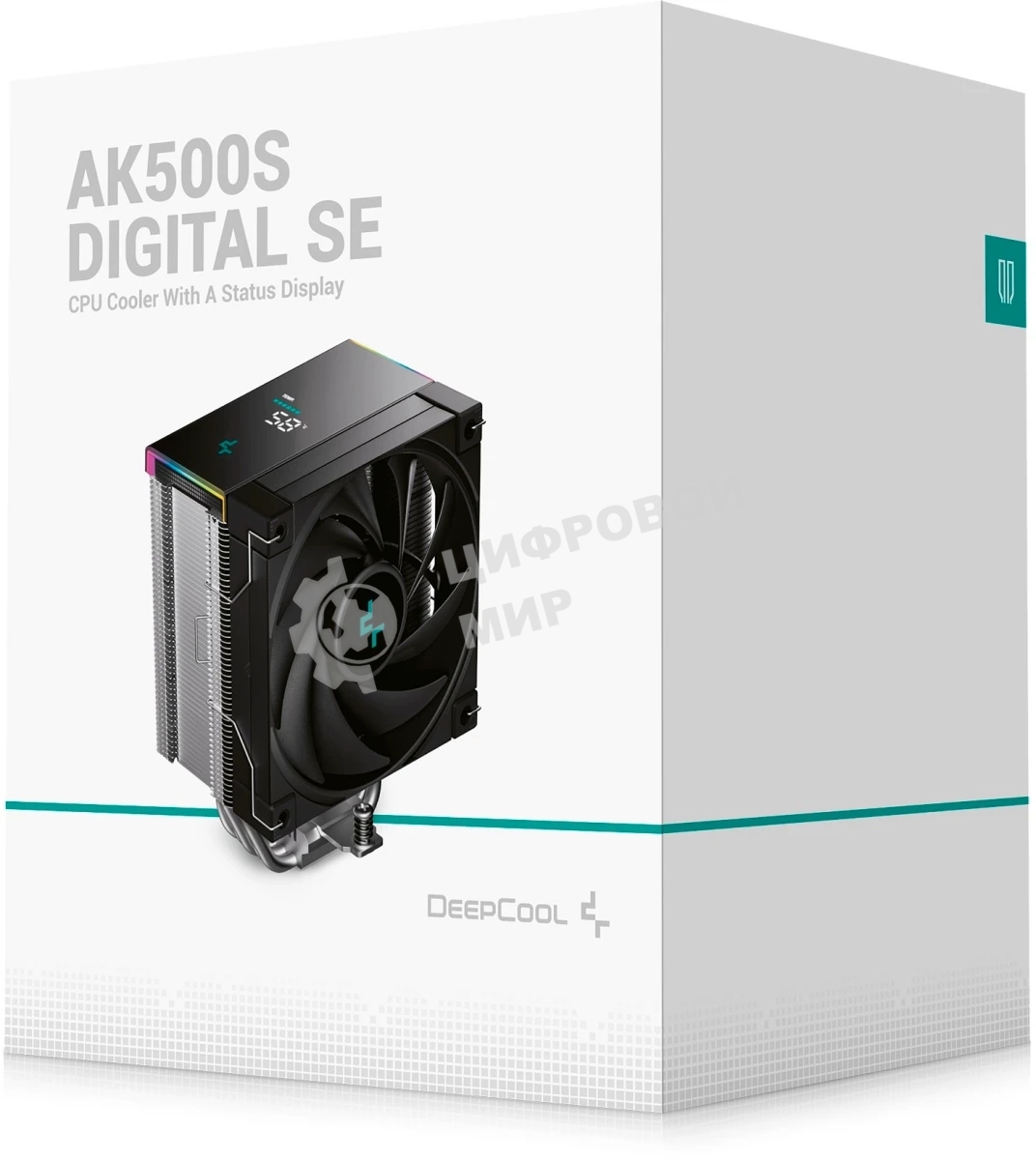 Кулер для процессора DEEPCOOL AK500S DIGITAL SE LGA20XX/1700/1200/115X/AM5/AM4 (12шт/кор, TDP 240W, PWM, Fan 120мм, 5 тепл. трубок, Copper Base, черный) RET (R-AK500S-BKADMN-GJD)