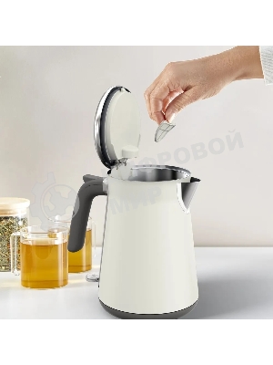 Электрочайник Tefal KI666AE0 молочный, 1.7 л, 2400 Вт, скрытый нагревательный элемент