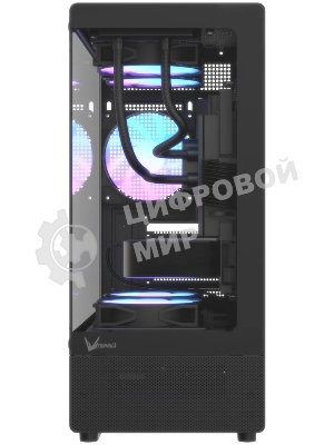 Корпус Formula Crystal Z1CM Plus AR v2 черный без БП mATX 5x120мм 1xUSB3.0 audio bott PSU