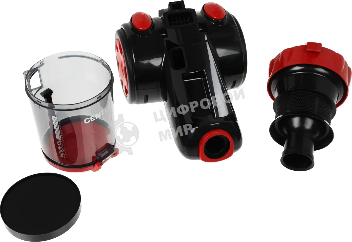Пылесос Centek CT-2528 Red красный/черный, 350/2000 Вт, уборка сухая, пылесборник циклонный фильтр 1.5 л