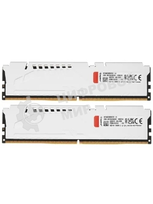 Оперативная память Kingston Fury Beast, DDR5, 64Gb (2x32 GB), 5600 MHz, CL36, DIMM, радиатор, белый