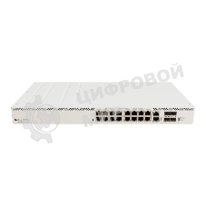Коммутатор MikroTik CRS320-8P-8B-4S+RM Cloud Router Switch with dual-core 800 MHz CPU, 256 MB RAM, 98DX226S switch chip, 17 x Gigabit Eth ports (8 x 802.3af/at, 8 x 802.3bt PoE-out), 4 x 10G SFP+ ports, RouterOS L5, 1U rackmount enclosure, 600W PSU