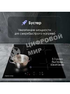 Индукционная варочная панель Zigmund & Shtain CI 33.6 B независимая, черный