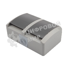 Блок из 2 розеток горизонтальный Kranz INDUSTRIAL открытой установки с заземлением, керамика, IP54 серый