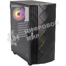 Компьютерный корпус Hiper DCB черный без БП ATX 1x120mm 1x140mm 1xUSB2.0 1xUSB3.0 audio bott PSU