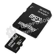 Флеш карта Smartbuy (SB32GbSDCCTV) micro SDHC 032Gb cl10 U1 V10 + адаптер