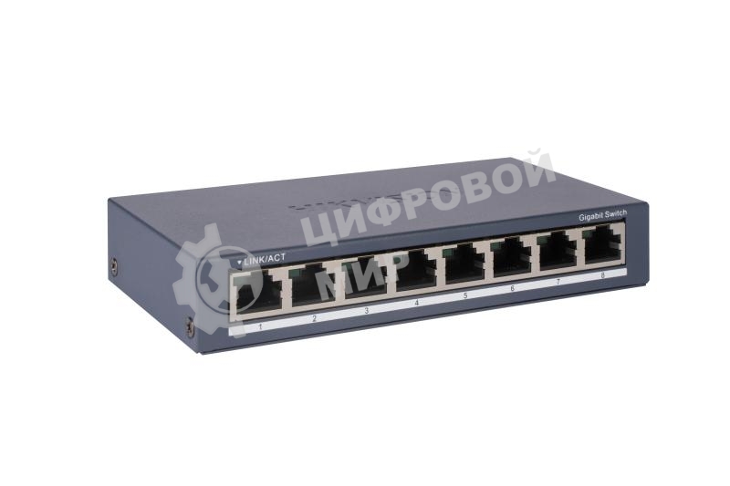 Коммутатор Hikvision DS-3E0508-O(O-STD), 8×1 Гбит/с, неуправляемый
