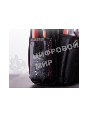 Поясная сумка монтажника Deli DL5865 250 x 250 x 110мм, 7 карманов, ткань Оксфорд 1680D, кожанные боковые карманы