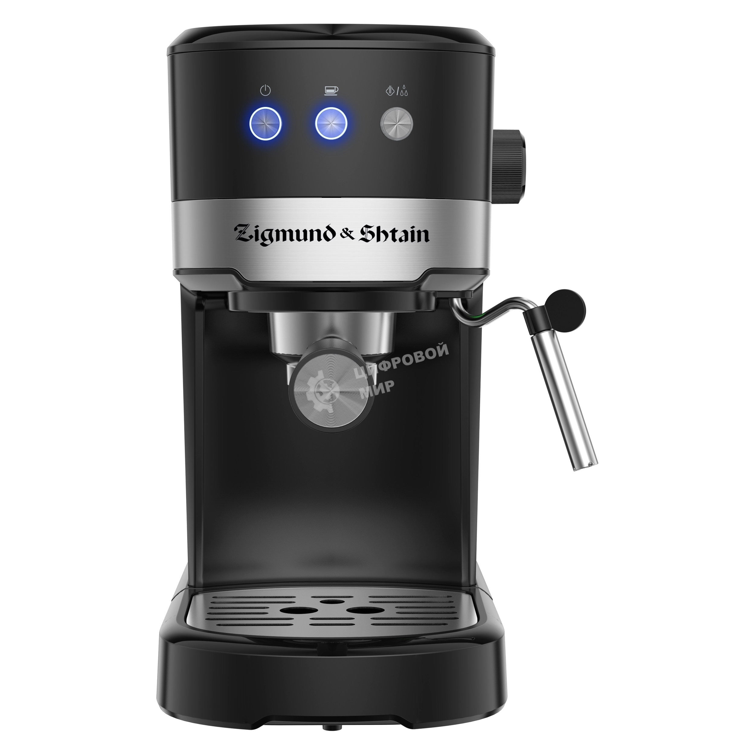 Кофеварка рожковая Zigmund & Shtain ZCM-900 черный, исп. кофе - молотый, 1.2 л, 1200 Вт, 15 бар