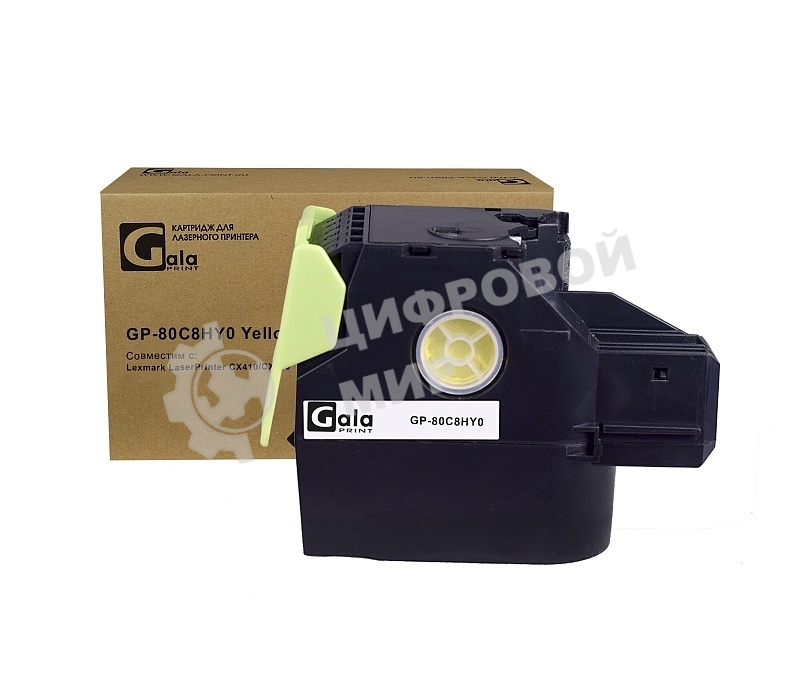 Картридж лазерный GalaPrint GP-80C8HY0 желтый (3000 стр) для Lexmark LaserPrinter CX410/CX510