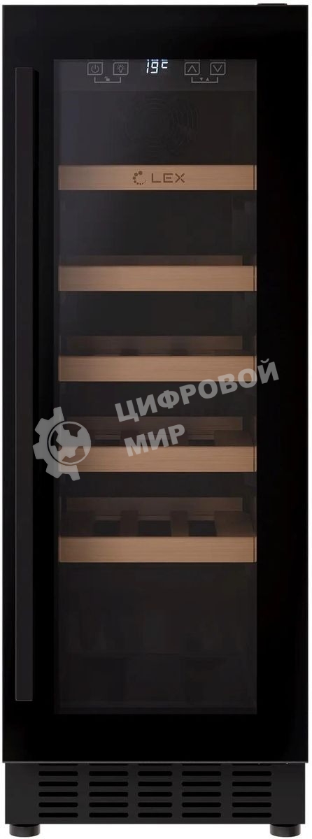 Винный шкаф LEX LWD3020BL черный, 56 л, 1 отсек, 20 бут.