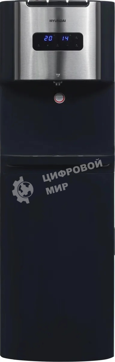 Кулер для воды Hyundai AquaTouch UV H-WD7615E, нижняя загрузка, нагрев 90 °С, охлаждение 10 °С, графитовый