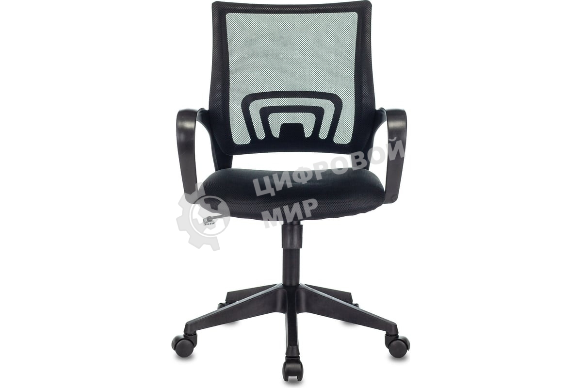 Кресло офисное Бюрократ CH-695N черный, эко.кожа, крестов. пластик