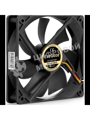 Вентилятор для корпуса ExeGate ExtraSilent ES12025S3P черный, 120 мм, 1300 об/мин, 22 дБ, 3 pin