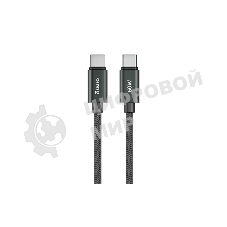 Кабель OLMIO REEL, Type-C - Type-C, 60W 3A, 1.2м, тканевая оплетка, черный