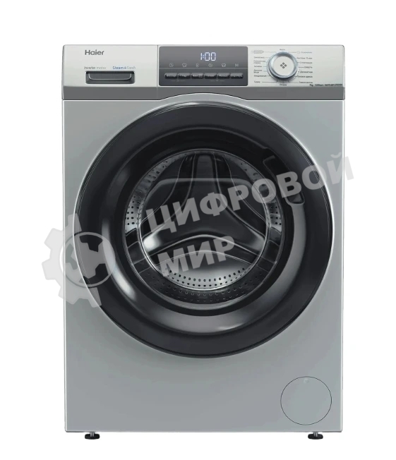 Стиральная машина Haier HW70-BP12929SE серебристый, загрузка фронтальная 7 кг, 1200 об/мин, класс A+++